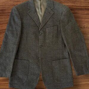 Kent & Curwen Dark Grey Heather Angora Cashmere Wool Jacket - 50 - Super Soft